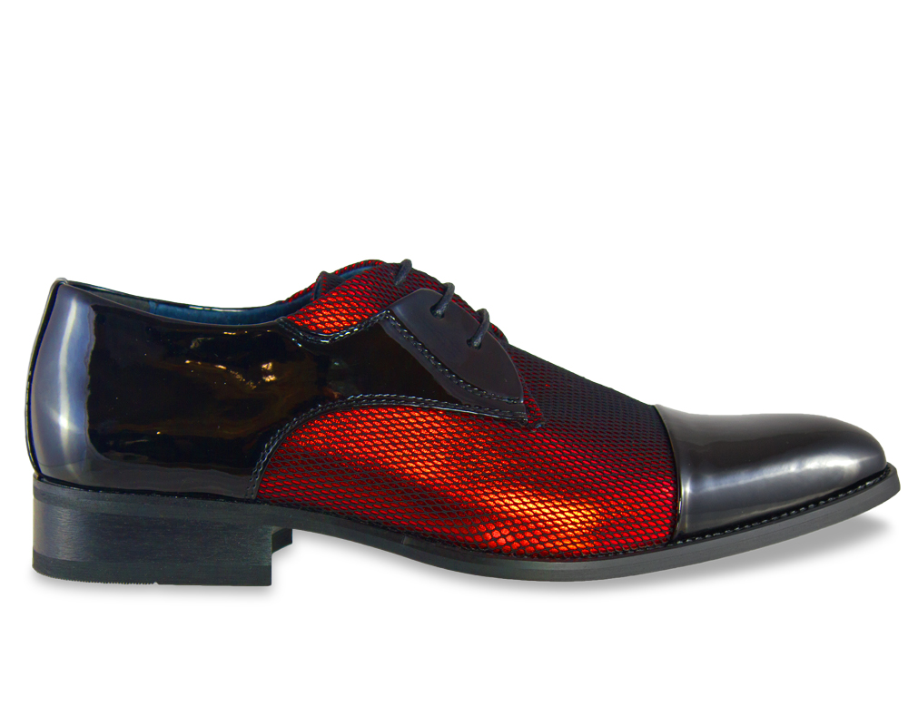 Red and Black Tuxedo Shoe-28153