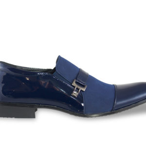 Portabella Tuxedo Navy Loafer Side VIew