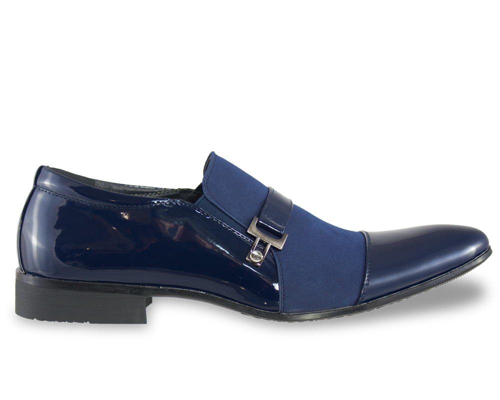 Portabella Tuxedo Navy Loafer Side VIew