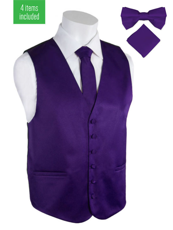 Pierre Cardin Purple Tuxedo Vest