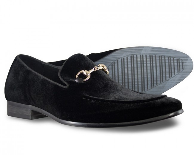 Moretti Black Loafers with Buckle