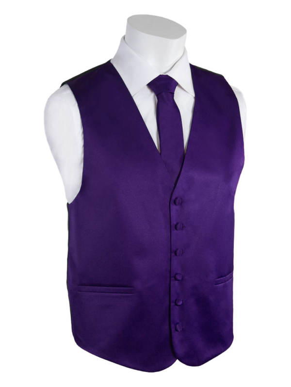 Pierre Cardin Purple Tuxedo Vest