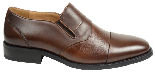 La Milano Mens Brown Genuine Leather Dress Shoes Slip On Medium(D, M) -0