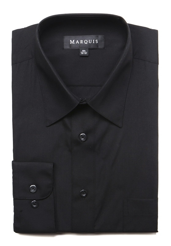 Black Regular Fit Dress Shirt