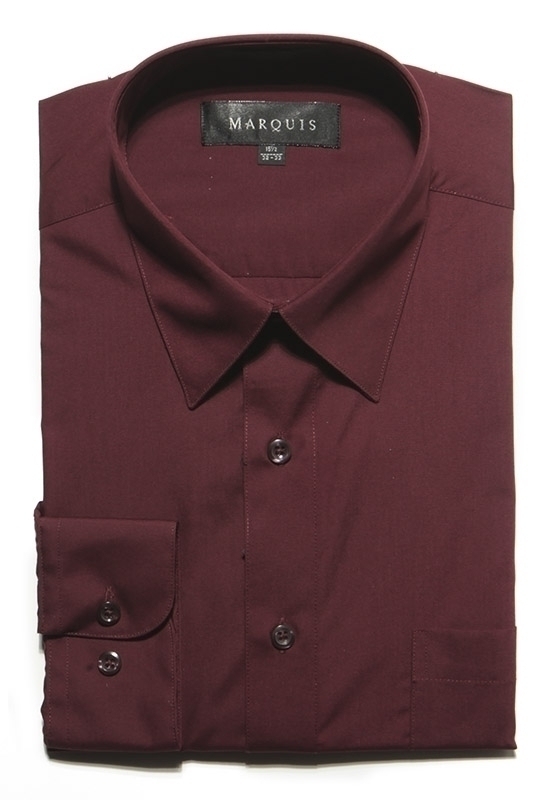Burgundy Regular Fit Dress Shirt