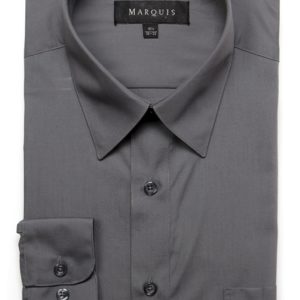 Charcoal Regular Fit Dress Shirt-0
