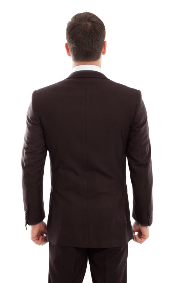Brown Ultra Slim Fit Two Button Three Piece Suit-11269