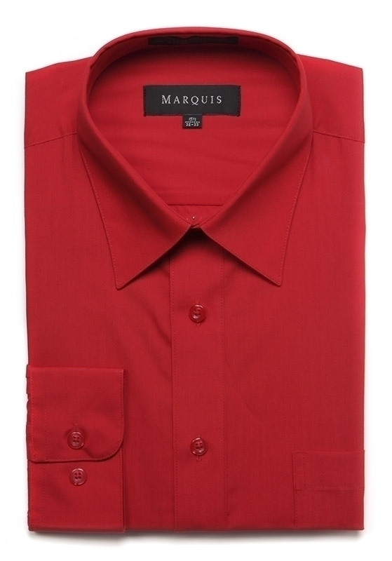 Red Regular Fit Dress Shirt