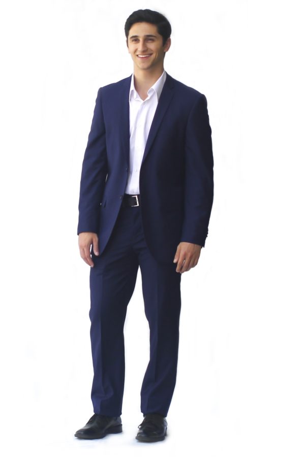Blue Ultra Slim Fit Two Button Interview Suit-0
