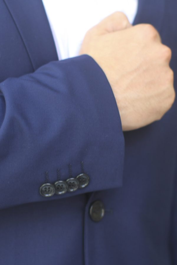 Blue Ultra Slim Fit Two Button Suit - Cuff