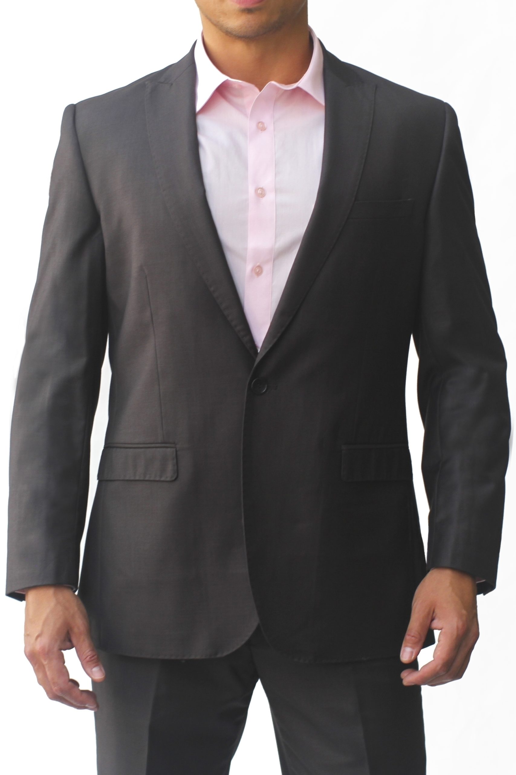 Dark Gray Ultra Slim Fit One Button Suit - One Button Dark Gray Ultra Slim Fit One Button Suit - One Button