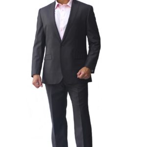 Dark Gray Ultra Slim Fit One Button Suit - Front View