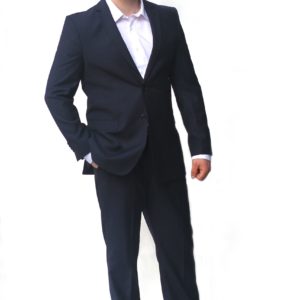 Navy Ultra Slim Fit Two Button Suit - Front View