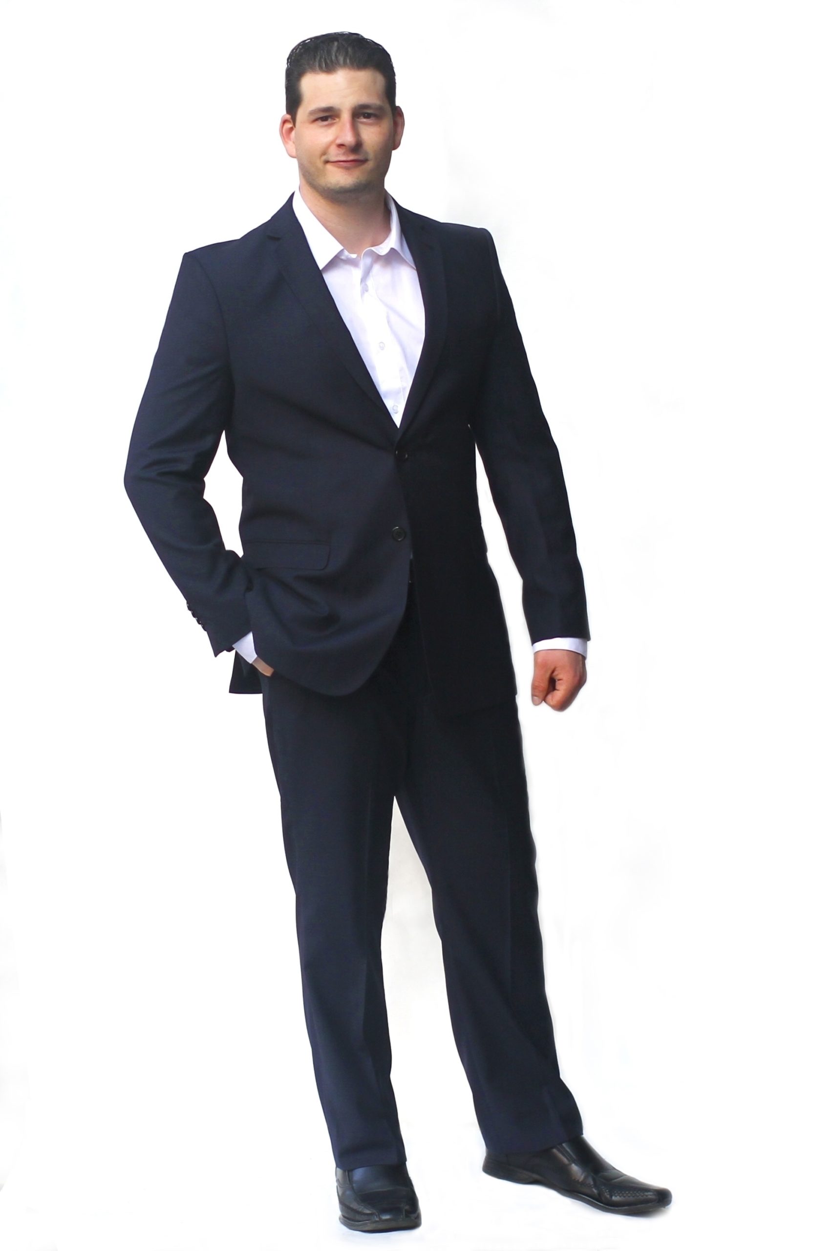 Navy Ultra Slim Fit Two Button Suit - Front View