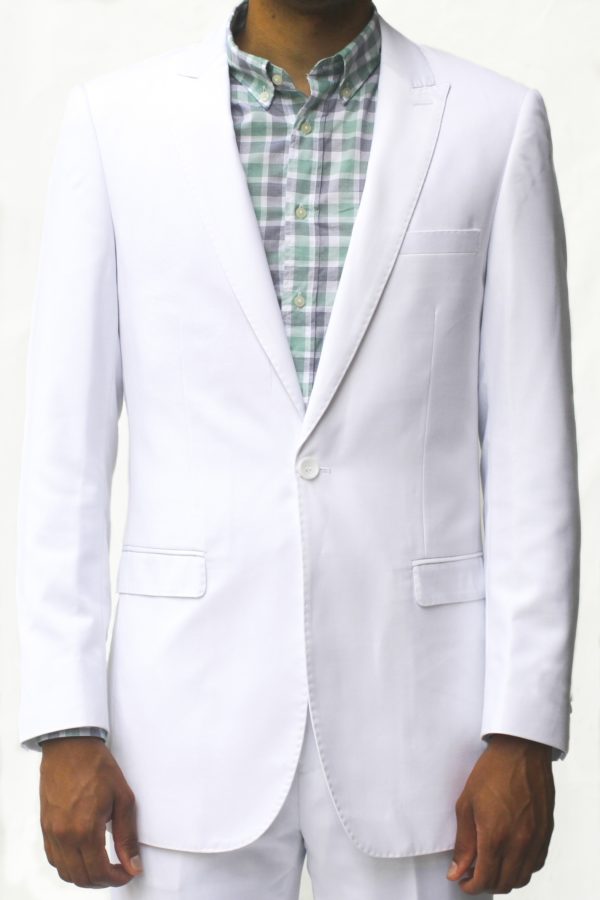White Ultra Slim Fit One Button Suit - One Button