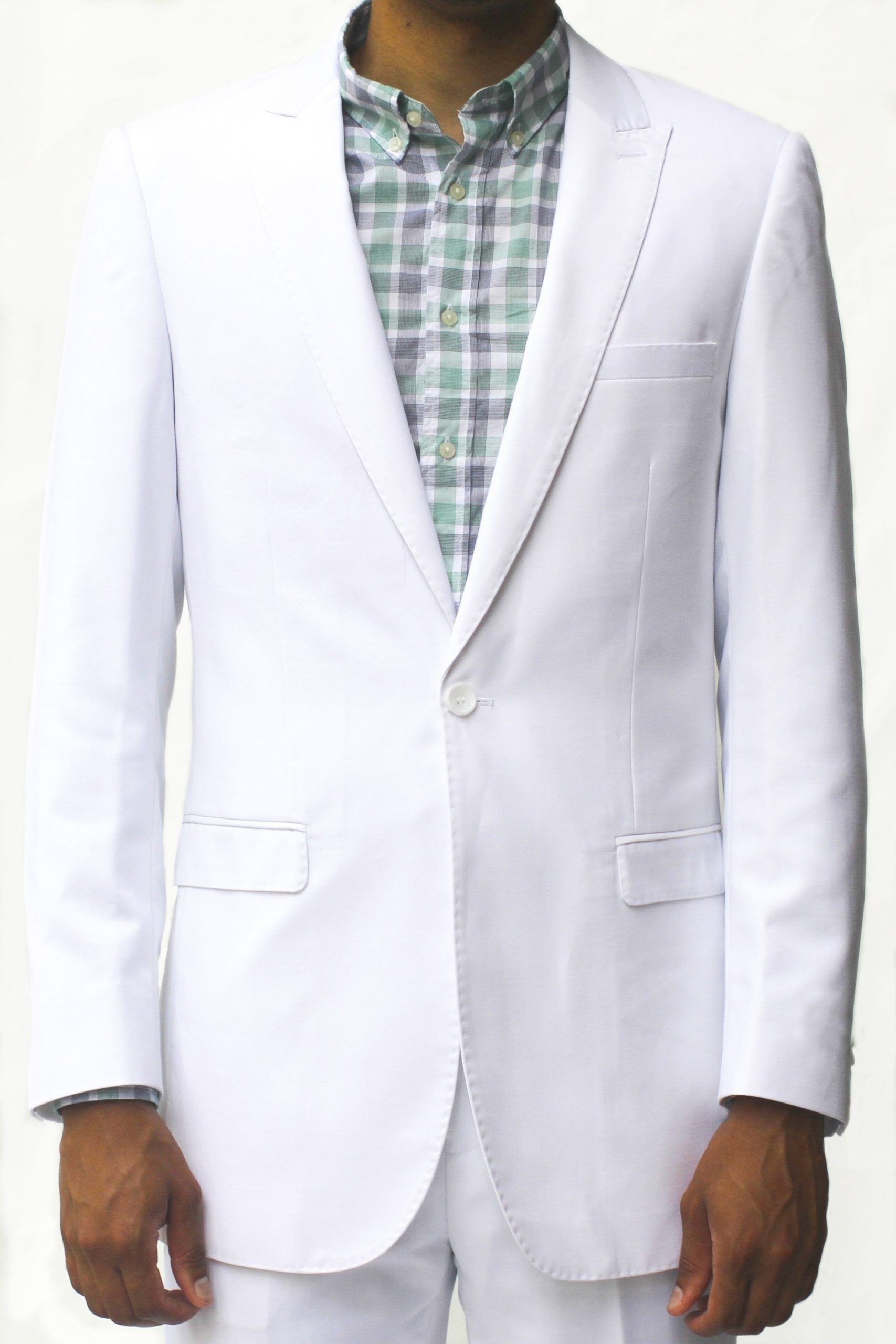 White Ultra Slim Fit One Button Suit - One Button White Ultra Slim Fit One Button Suit - One Button