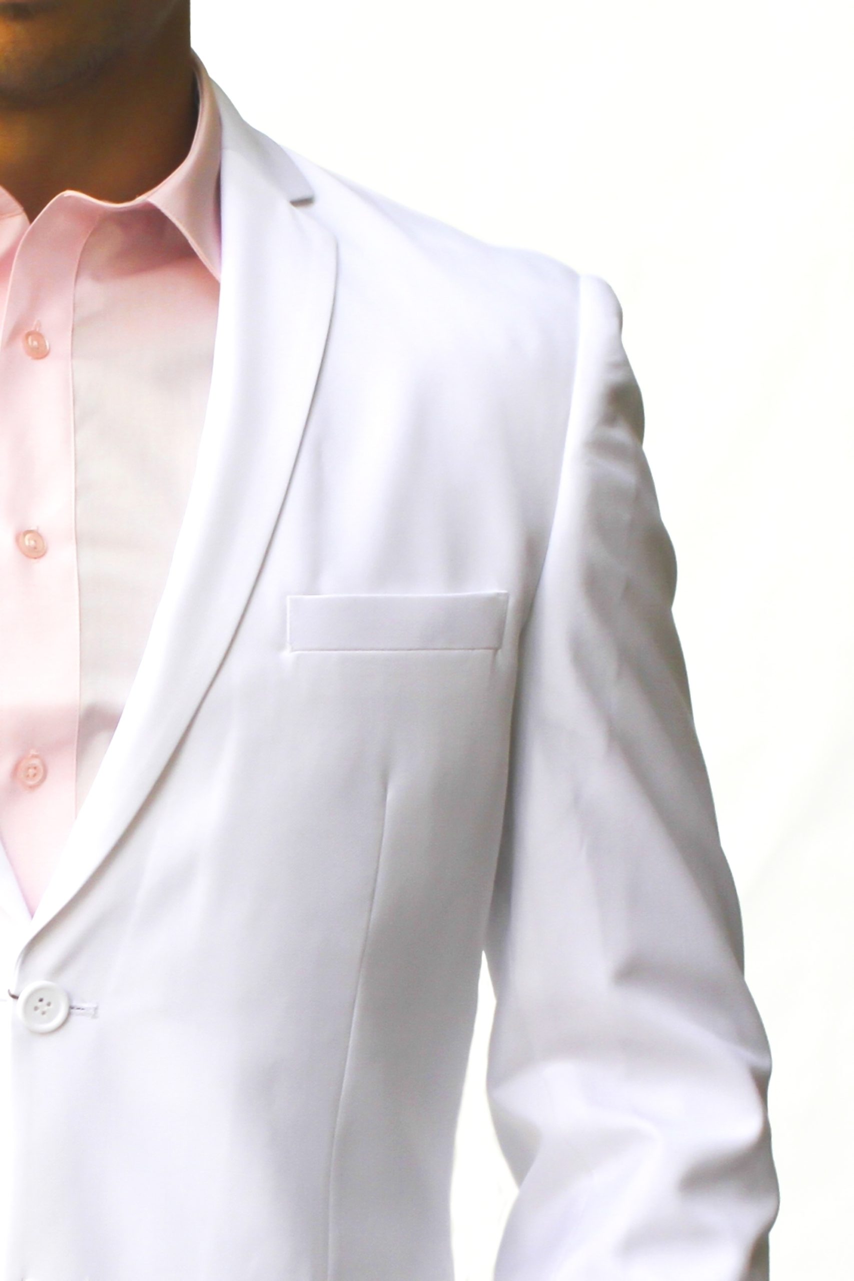 White Ultra Slim Fit Two Button Suit - Lapel