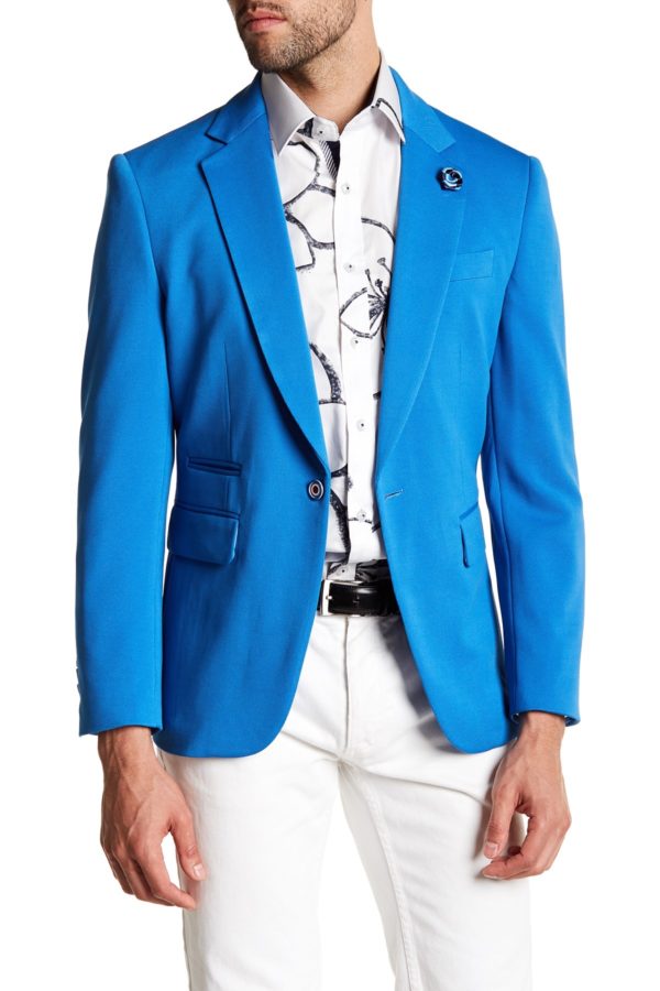 TR Premium Slim-Fit Royal Blue Blazer-0