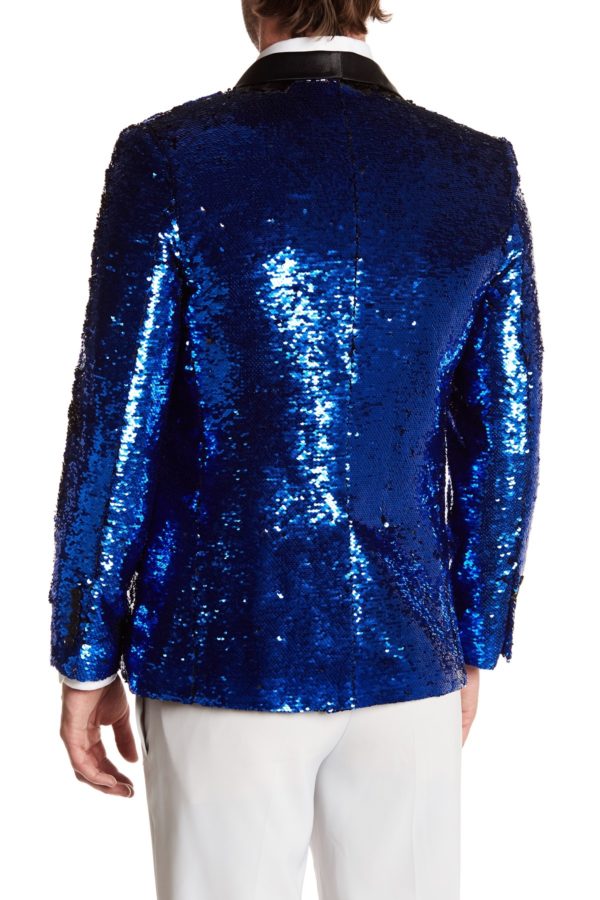 TR Premium Royal Black Sequence Blazer-11588