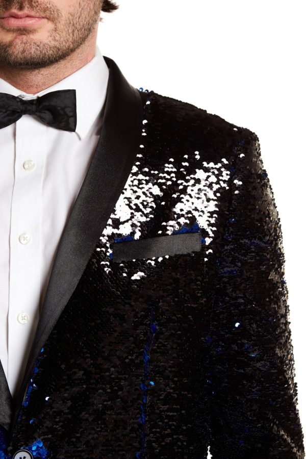 TR Premium Royal Black Sequence Blazer-0