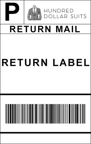 Prepaid Suits Return Shipping Label