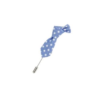 Light Blue Polka Dots Tie Lapel Pin