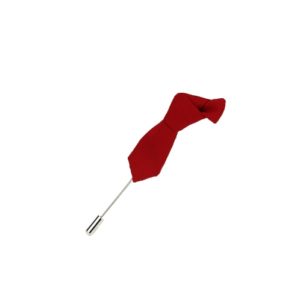 Solid Dark Red Tie Lapel Pin