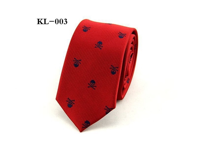 Red Tie with Black Bones and Skulls Red Tie with Black Bones and Skulls